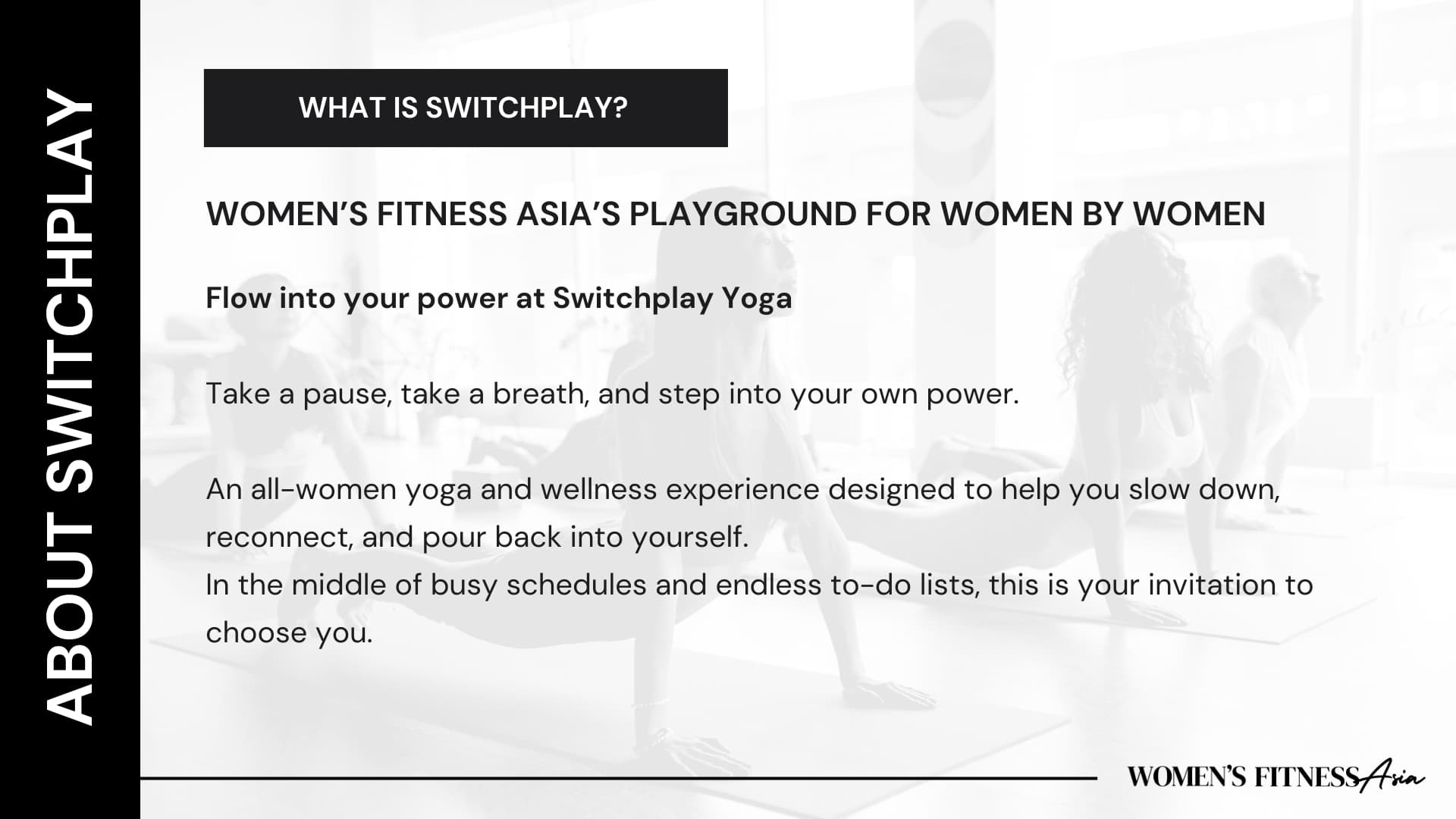 What is Switchplay Yoga information graphic